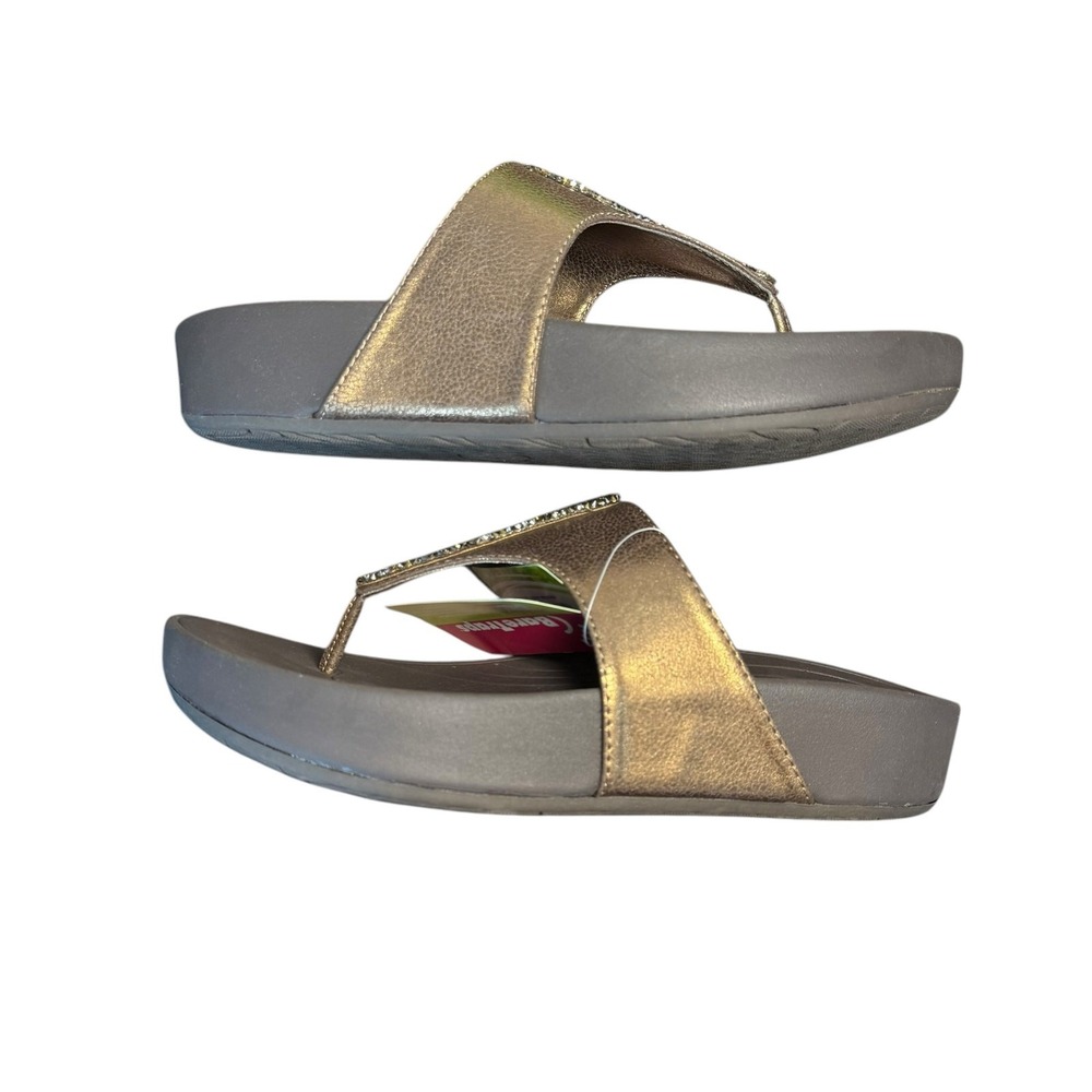 BareTraps Garnett Sandals Women 10 Bronze Walking Comfort Cushion Slip On Shoes - Picture 8 of 13